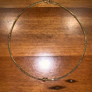 Stella & Dot gold knot collar necklace